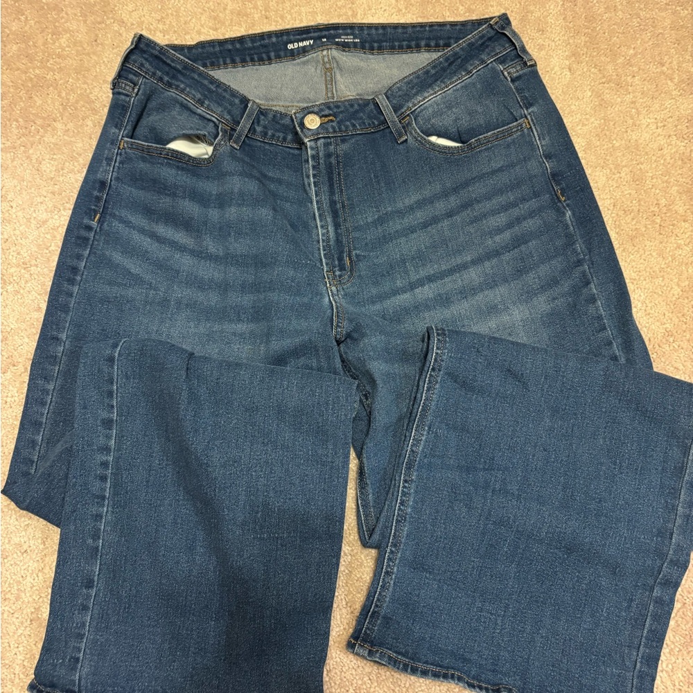 Old Navy Women's Wide Leg Blue Jeans